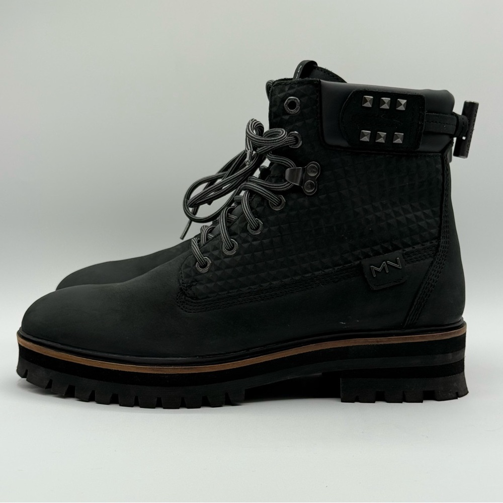 Mark Nason Skechers Lumber Jill Black Leather Combat Boots Women 9 - Picture 8 of 16